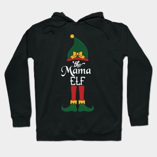 The Mama Elf Matching Family Group Christmas Party Pajama Hoodie